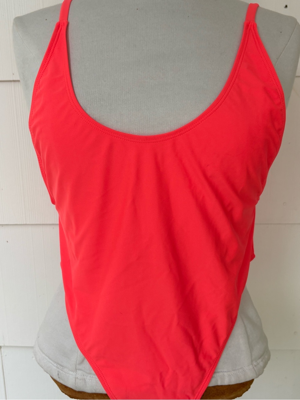 NWT Fabletics Noa Sexy One Piece Swimsuit Coral Orange XL 12-14